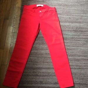 New Abercrombie red deniem straight leg jeans